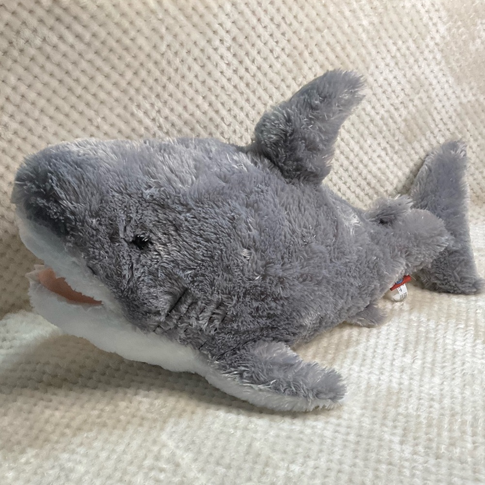 Adventure Planet Big Gray White Plush Shark Stuffed Animal AP VASHA Toy